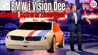 Arnold Schwarzenegger With BMW i Vision Dee at CES 2023 [upl. by Eiramrebma233]