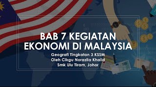 Nota Geografi Tingkatan 3 KSSM Bab 7 Kegiatan Ekonomi Di Malaysia [upl. by Hollinger]