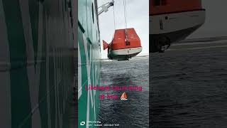 Lifeboat Launching At Sea 😱 trendingnow viral ytshorts [upl. by Frohne]