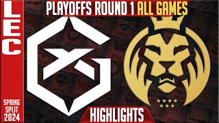 GX vs MDK Highlights ALL GAMES  LEC Spring Playoffs 2024 Lower R1  GiantX vs Mad Lions KOI [upl. by Cornie345]