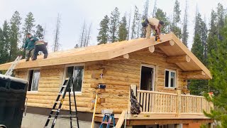 18x24 Amish Log Cabin Being Built in 312 Days [upl. by Franky]