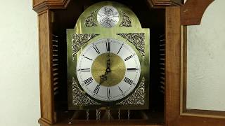 Grandfather Tall Case Vintage Clock Westminster Chime Hermle [upl. by Rednave266]