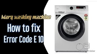 How to fix marq front load washing machine Error code E10  solve water draining problem [upl. by Johna731]