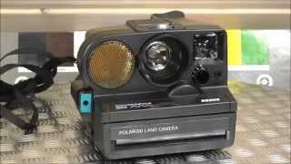 Polaroid Land Camera Sonar AutoFocus 5005 by REVUE Quelle Blue Button [upl. by Judye622]