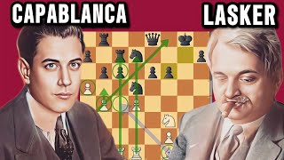 José Raúl Capablanca vs Emanuel Lasker 1921  World Championship Match Round 11 [upl. by Wistrup]