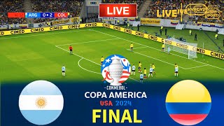 Argentina vs Colombia  Final Copa America 2024  Full Match amp Penalty Shootout  Live Football PES [upl. by Carisa]