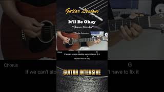 Itll Be Okay  Shawn Mendes  EASY Guitar Tutorial with Chords  Lyrics chordgitar [upl. by Aicil]