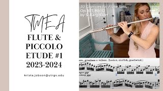 2024 TMEA FLUTE ETUDE 1 Karg Elert Op 10712 G Major [upl. by Nulubez]