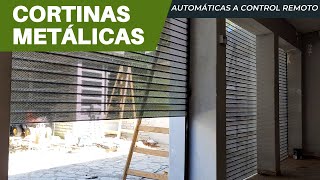 Cortinas metálicas microperforadas a Control Remoto [upl. by Ahsiet]