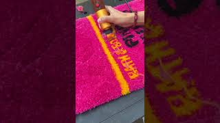 Get obsessed with this Everyday Luxuries Pink Obsessed rug🩷💗💖​ HappyRugs asmr rugmaking shorts [upl. by Elleinod]