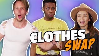 EXTREME CLOTHES SWAP CHALLENGE Squad Vlogs [upl. by Tteraj394]