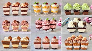 9 Quick and Easy NO BAKE Dessert Cups Recipes Easy and Yummy dessert ideas [upl. by Abernathy]