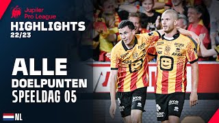 ALLE DOELPUNTEN ⚽🤩 Jupiler Pro League Highlights GD05 [upl. by Sreip548]