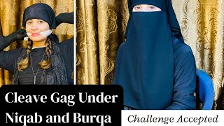 Cleave Gag Under Niqab  Bura Challenge  Hogtie Escape Challenge aqsaadil challenge Hogtie gag [upl. by Alemahs]