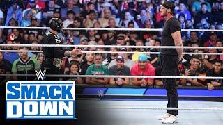 Logan Paul challenges Rey Mysterio to a US Title Match SmackDown highlights Oct 20 2023 [upl. by Sandor457]