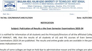 MAKAUT Even Semester Result Out🔥🎉LIVE🔴 makaut result [upl. by Aonian]