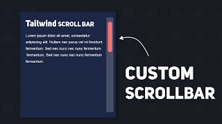 2 Minutes Custom Scrollbar for React Project Using Tailwind CSS [upl. by Sirmons8]