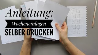 HOW TO  A5 WOCHENEINLAGEN SELBER DRUCKEN  FILOFAXING [upl. by Nabla407]