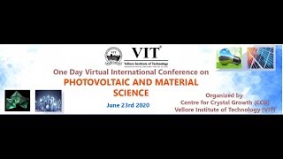 Virtual International conference on Photovoltaic and Materials Science [upl. by Ramed825]