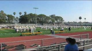 Notre Dame Band Victory March Intro Trio at Crenshaw HS in Los Angeles before USC Game [upl. by Liatnahs32]