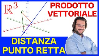 Distanza punto retta in R3 e prodotto vettoriale [upl. by Yrekaz270]