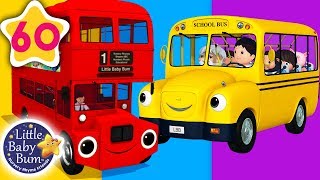 Bus Song  Different Types of Buses  More Nursery Rhymes amp Kids Songs  Learn with Little Baby Bum [upl. by Avek]