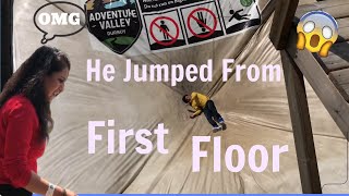 He Jumped from First Floor  Smallest City in the World  Adventure Valley Belgium [upl. by Laon]