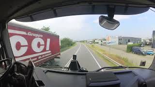 Trailer driving Amazon  Geodis castel san Giovanni Piacenza [upl. by Neeroc446]