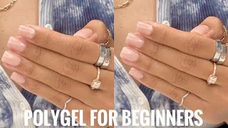 EASY POLYGEL NAIL TUTORIAL FOR BEGINNERS  SIMPLE QUICK AND LONG LASTING [upl. by Rikki321]