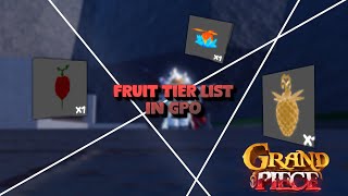 The GPO FRUIT TIER List YOU need Grand Piece Online Update 10 [upl. by Aneerahs520]