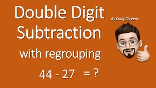 Double digit subtraction with regrouping [upl. by Adey536]