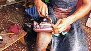 Lasting Brown Loafers A Master Shoemakers Processquot shoemaking handmade footwear shoemaker [upl. by Ia]