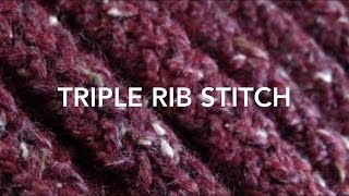 Loom Knit  Triple Rib Stitch [upl. by Ahsiekrats]