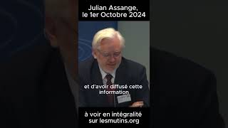 « J’ai plaidé coupable de journalisme » Julian Assange le 1er octobre 2024 [upl. by Dreher]