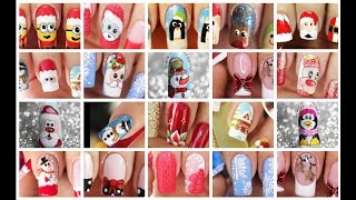 ♥ COMPILACIÓN de DISEÑOS de UÑAS NAVIDEÑOS ♥ Deko Uñas [upl. by Adnuhsor]