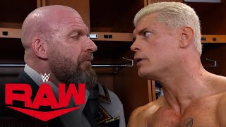 Cody Rhodes tells Triple H he will battle Brock Lesnar despite injury Raw highlights May 22 2023 [upl. by Macy]