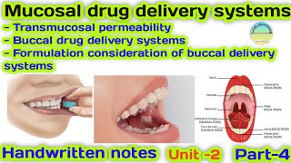 Buccal drug delivery systems in Novel drug delivery systems unit 2 [upl. by Thorvald]