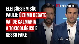 Eleições em São Paulo último debate vai de calmaria a toxicológico e gesso fake [upl. by Llevaj]