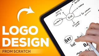 DESIGNING A LOGO FROM SCRATCH  FULL PROCESS [upl. by Ingaberg168]