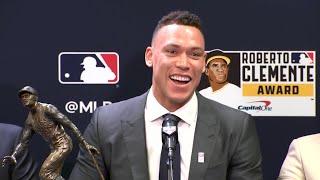 AARON JUDGE an honorable Roberto Clemente Award 2023 recipient [upl. by Epstein]