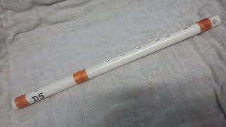 How to make D middle flute with pvc pipe Measurements chart of indian flute 99  well tuned flute [upl. by Molli]