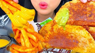 ASMR CRISPY CHICKEN TACO amp CHEESY NACHO FRIES MUKBANG FAST FOOD TACO BELL EATING SOUNDS ASMR PHAN [upl. by Harol]