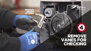 How To Check And Replace Vanes VTN 41 Dry Running Rotary Vane Vacuum Pump [upl. by Ariahaj]