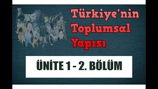 TÜRKİYENİN TOPLUMSAL YAPISI ÜNİTE 1  2KISIM SERKAN TİGİT [upl. by Carisa365]