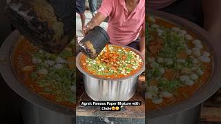 Agra’s Famous Paper Bhature with Chole😍😋 Indian Street Food [upl. by Sissel560]