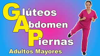 Rutina GAP para Adultos Mayores Glúteos Abdomen y Piernas 45 minutos [upl. by Aek]