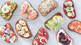 10 Easy and Healthy Breakfast Recipes Toast 10 Ways [upl. by Aicire]