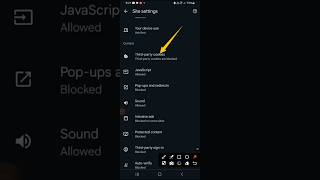 How to disable third party cookies on Google chrome  shorts googlechrome cookies chromesetting [upl. by Pearlstein]