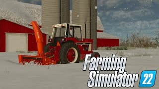 Clearing Snow So I Can Sell My Crops 90s Westby RP FS22 [upl. by Ellerd]