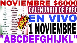 EN VIVO📅 CALENDARIO 🎉quotABCquot 🌟1 Y 4 NOVIEMBRE ☝️ 6000 ADULTOS MAYORES 📢 [upl. by Cissy]